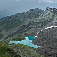 Озеро Закан после грозы с градом